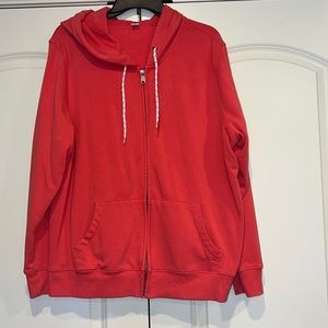 Old Navy XXL coral zip up hoddie sweatshirt